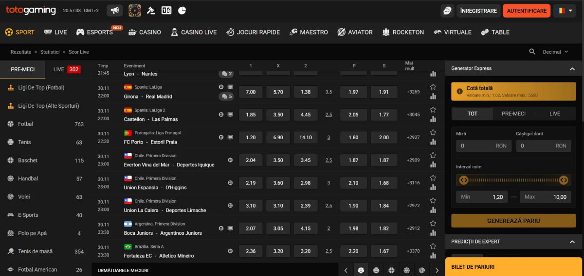 Totogaming pariuri sportive – platforma online